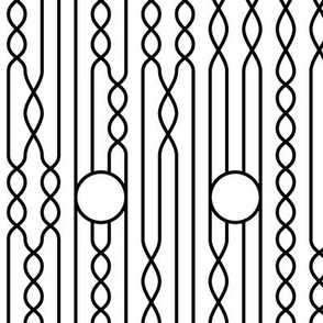 Modern Geometric Pattern Black & White